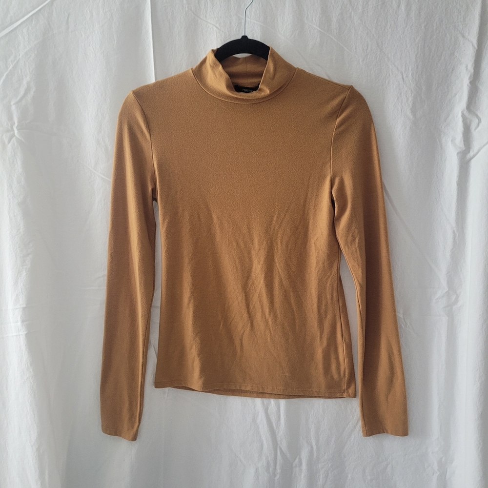 Deep gold mock neck